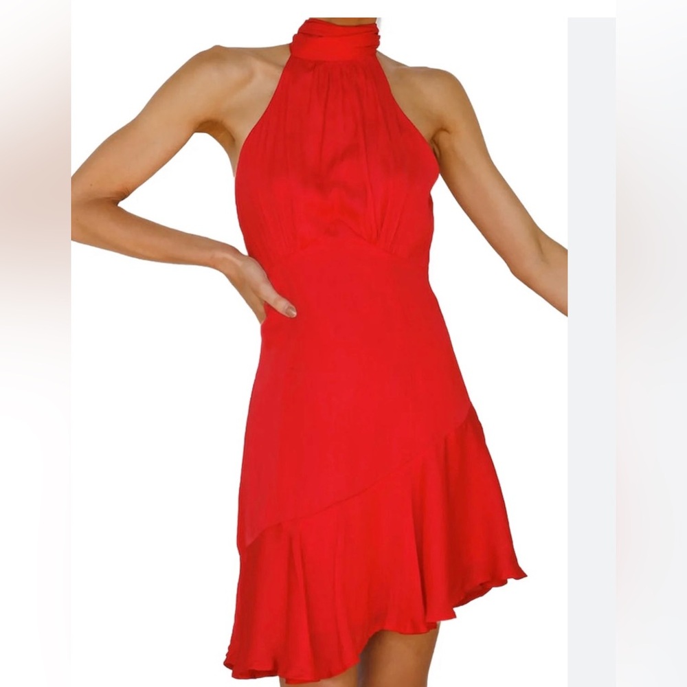 Elegant Red Sleeveless Dress